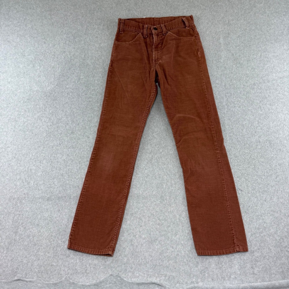 Vintage Levi's 519 Corduroy Pants Mens 28x31 Brown Vintage 80s Talon Straight
